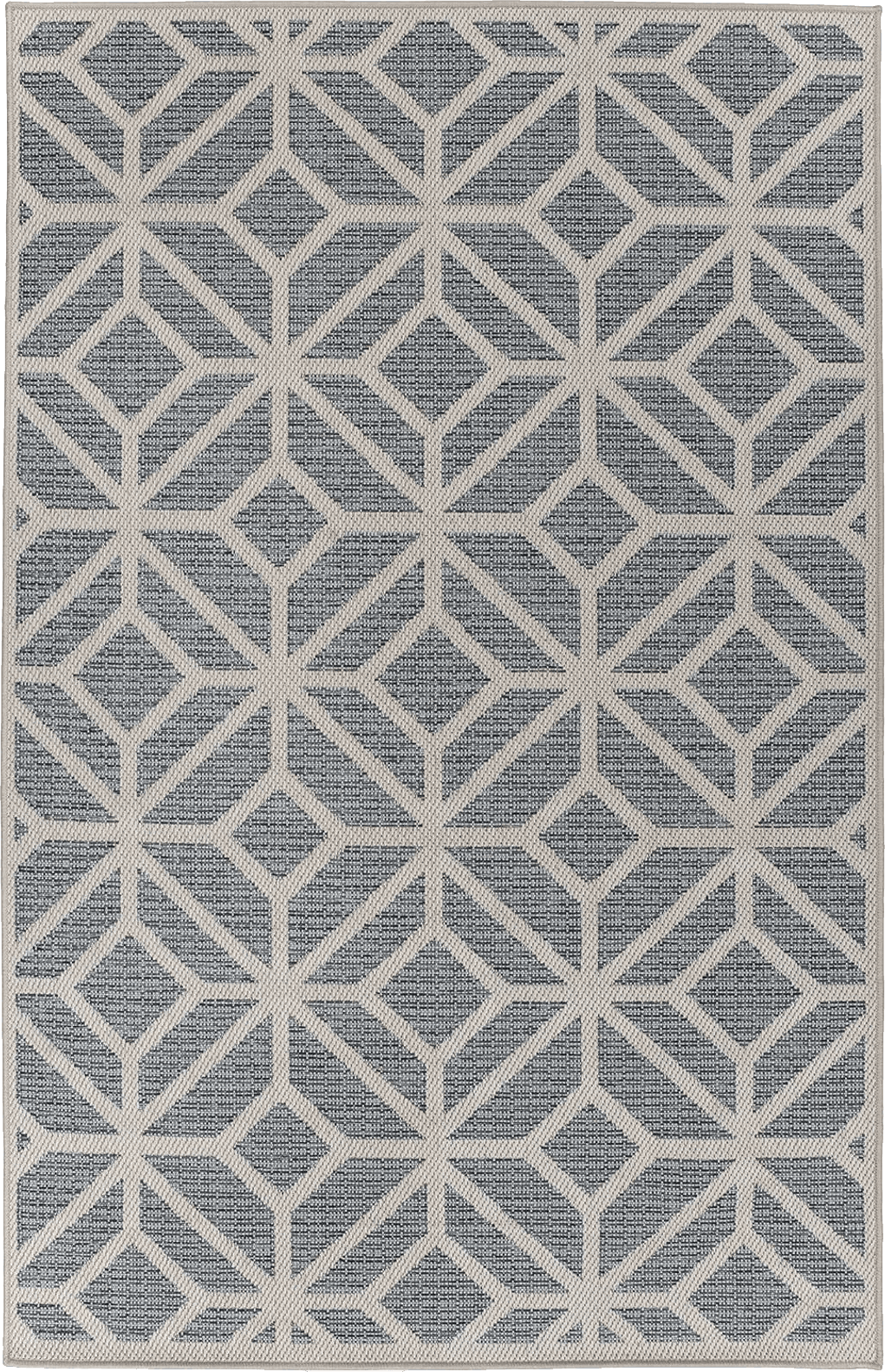 Outdoor Rugshop Contemporary Geometric Design for Patio Rugs,Deck Rugs,Balcony Rugs Indoor/Outdoor Area Rug 5' x 7' Blue