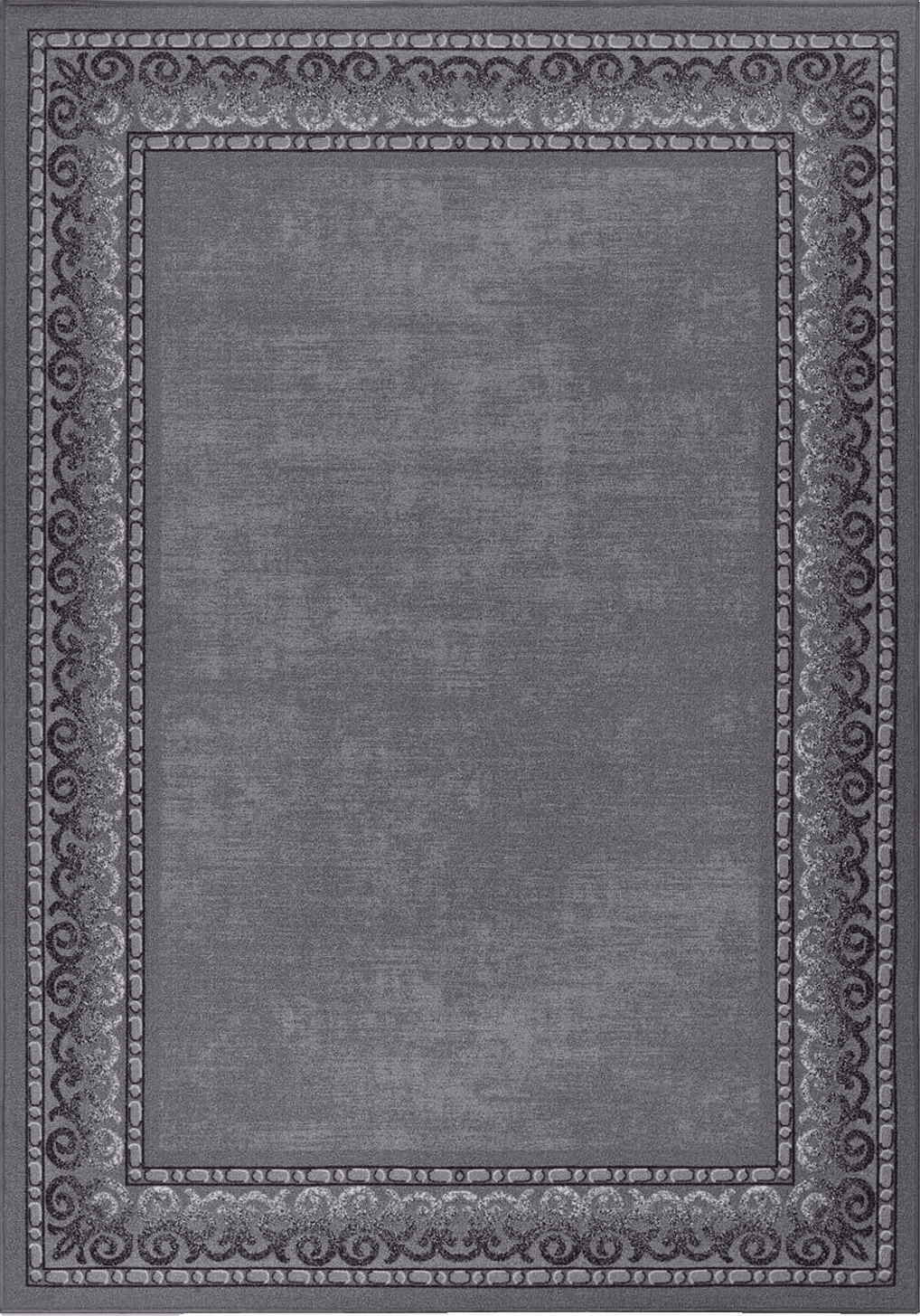 Christmas 5x8 Antep Rugs Alfombras Bordered Modern 5x7 Non-Slip (Non-Skid) Low Pile Rubber Backing Indoor Area Rug (Gray, 5' x 7')