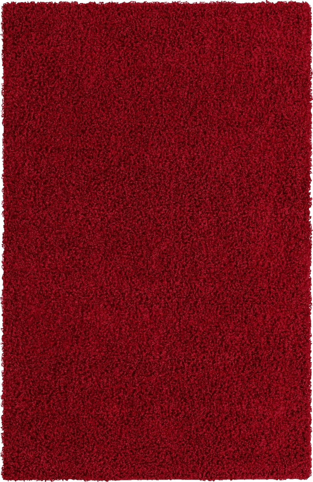 Unique Loom Solid Shag Collection Area Rug (5' 3" x 8' Rectangle, Cherry Red)