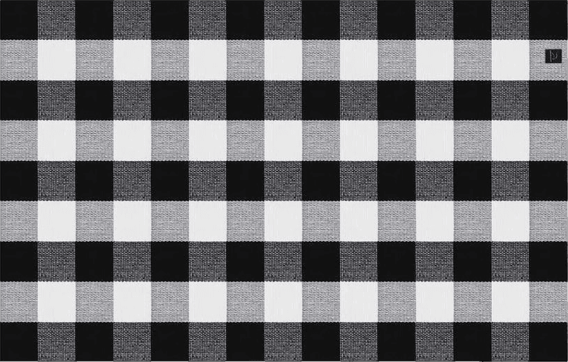 LulusVente Buffalo Plaid Outdoor Rug – 3’x5’ Machine Washable 3.5lbs Hotel Grade Thick Woven Yarn Black White Plaid Checkered Farmhouse Cotton for Indoor/Outdoor Front Porch Runner Layered Doormat