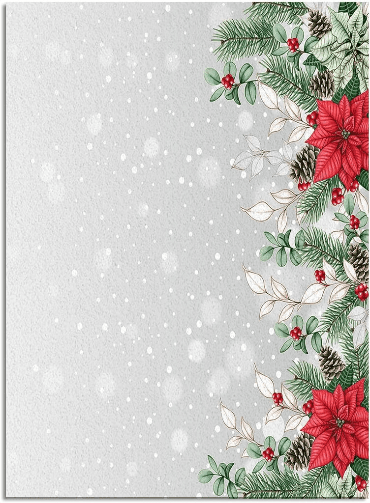 Christmas Grey Area Rug 2x3 Feet, Christmas Holly Poinsettia Rug, Rugs for Living Room Decor Bedroom Decor Kids Room, Non-Slip Living Room Rugs, Comrft Carpet Washable Rug