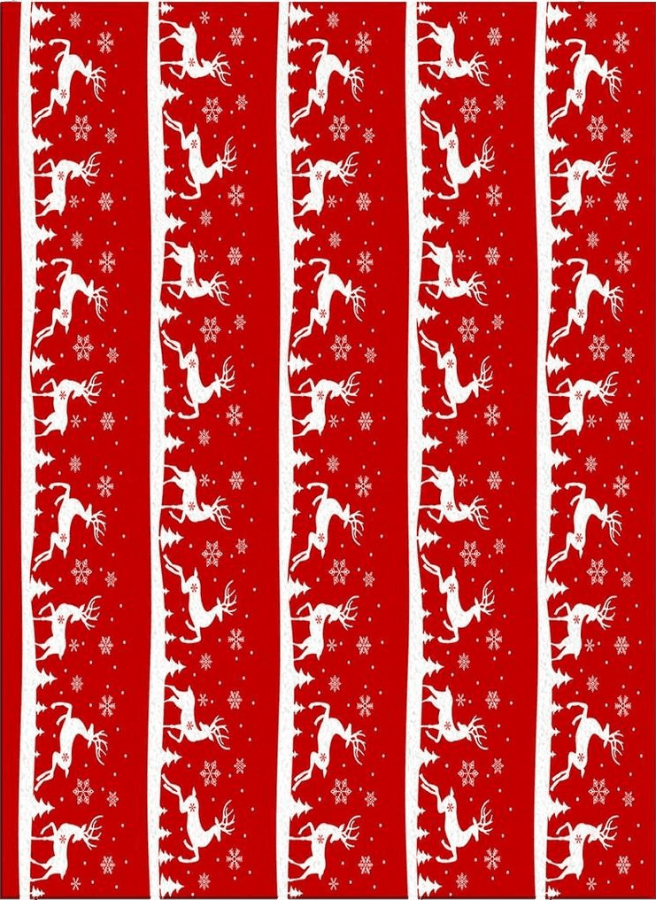 Area Rug 2x3 Feet, Xmas Elk Reindeer Winter Snoflake Xmas Tree Red Merry Christmas Rug, Rugs for Living Room Decor Bedroom Decor Kids Room, Non-Slip Living Room Rugs, Comrft Carpet Washable Rug