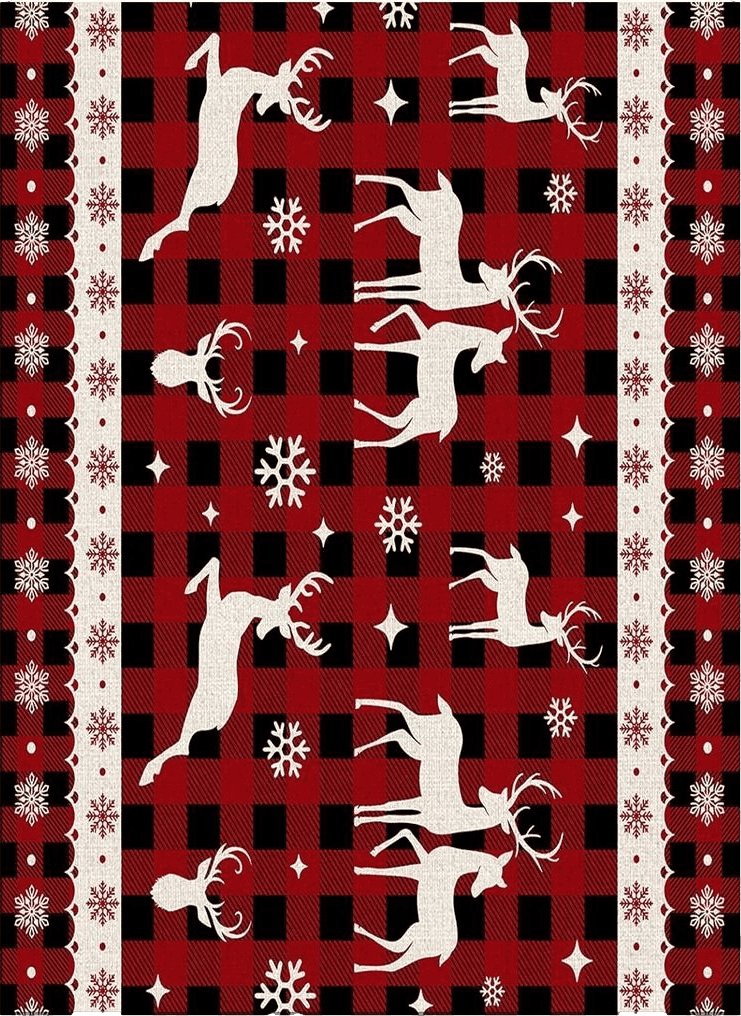 Area Rug, Snowflake Christmas Reindeer Christmas Rug, 2x3 Feet Rugs for Living Room Bedroom Kids Room Kids Room Nursery Classroom, Non-Slip Comrft Carpet Washable Rug