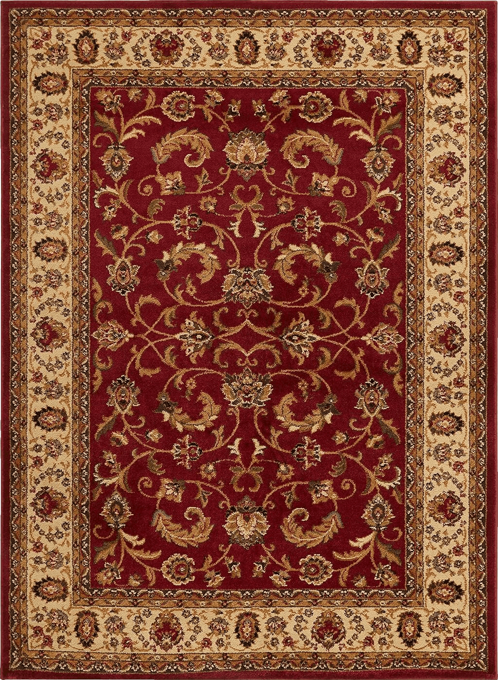 Area Red 8x10 Home Dynamix Royalty Elati Traditional Area Rug 7'8"x10'4", Oriental Red/Ivory