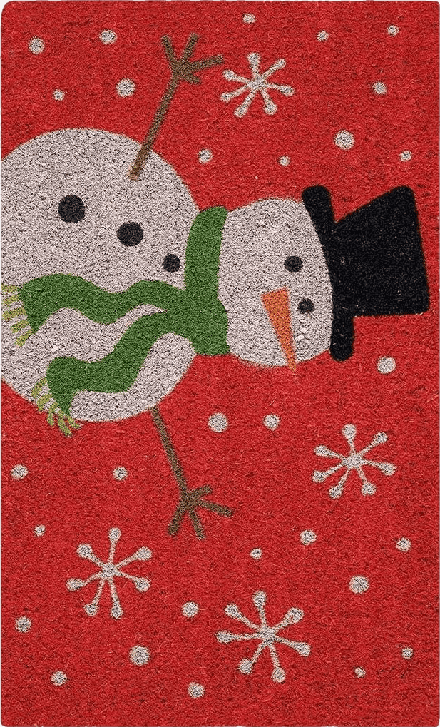 Outdoor Red Christmas Door Mat 23.6 X 15.7 Inches Rubber Santa Xmas Indoor Rugs Funny Merry Christmas Door Decorations Garage Doormat Welcome Mats Outdoor Rugs Nightmare Before Christmas Indoor Door Mat