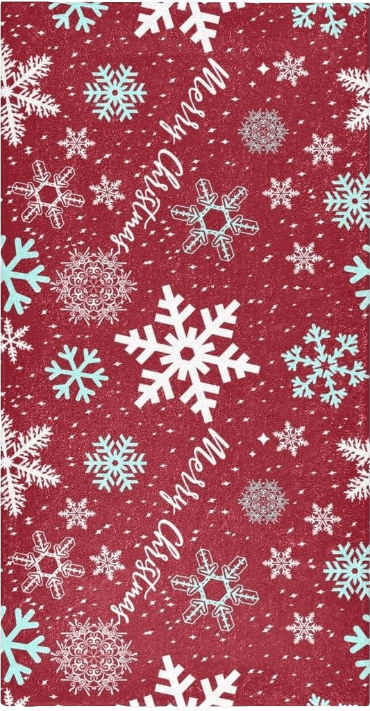 Christmas Red ALAZA Merry Christmas Snowflake Red Kitchen Floor Mat 39x20 Inch,Non-Slip Soft Washable Floor Mat Rug for Hallway Entryway Living Room Bedroom Dorm Office Home Decor