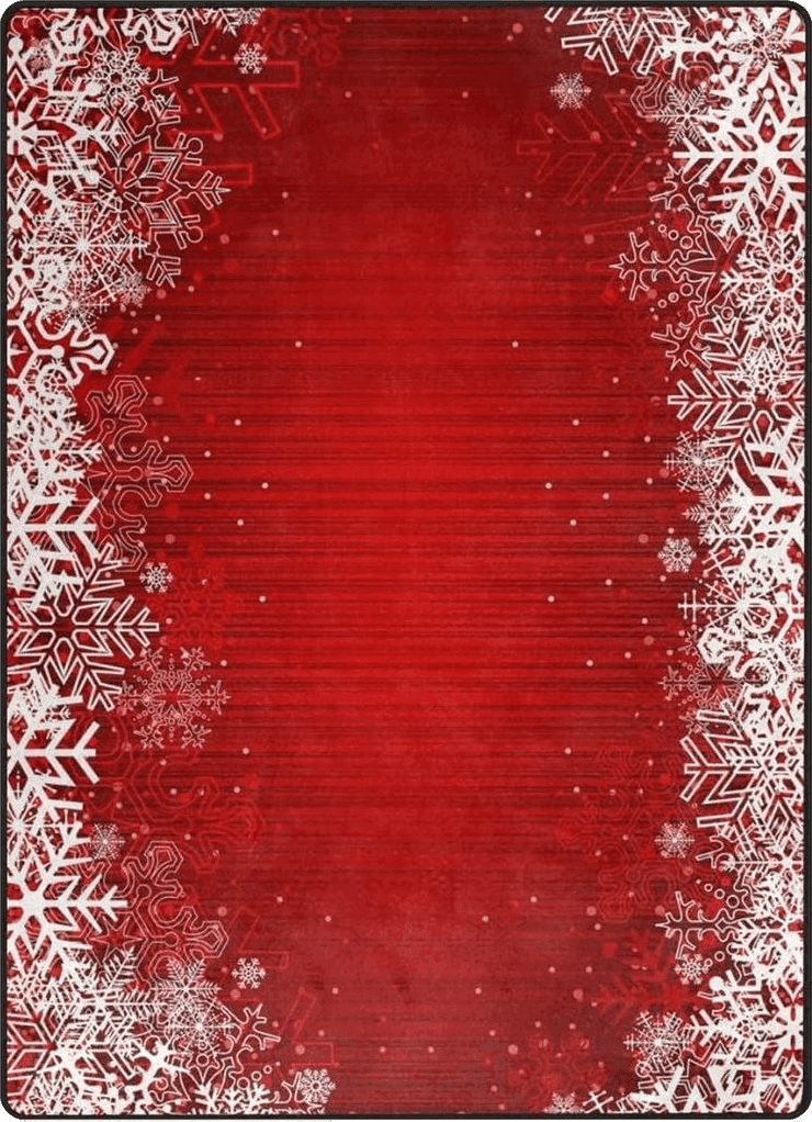 Christmas Red Area Carpet,3x4ft,White Snowflakes On Red Background Modern Art Suitable for Christmas Party Home Party Decoration Living Room Entrance Bedroom Dining Room Non-Slip Washable