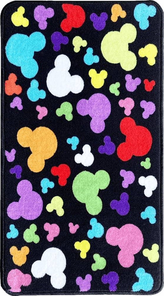 Outdoor Multicolor J.Ehonace Mickey Mouse Rugs - Bathroom Rug, Indoor Outdoor Entrance Rug, Kitchen Rug, 18" x 30"