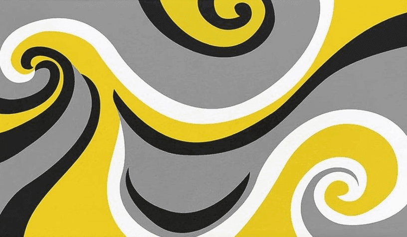 Bedroom Yellow Shag Door Mats Bath Rugs Ginger Grey White Black Swirling,Soft Fluffy Doormats Non Slip Carpet Ombre Abstract Lines Art,Shaggy Fuzzy Area Throw Rug for Kitchen/Bathroom/Bedroom/Living Room 20x31.5In