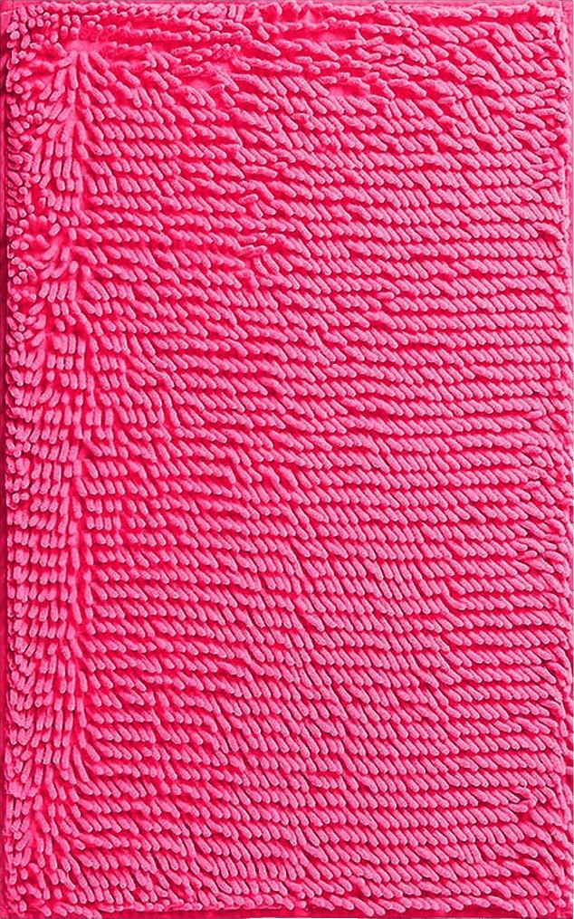 Scceatti Bathroom Rugs Plush Bathroom Rug Hot Pink Floor Rug Pink Bathroom Rug Non Slip Bathroom Mat Soft Comfortable Furry Durable Thickened Bathroom Rug Machine Washable for Bathroom Floor 28x18In