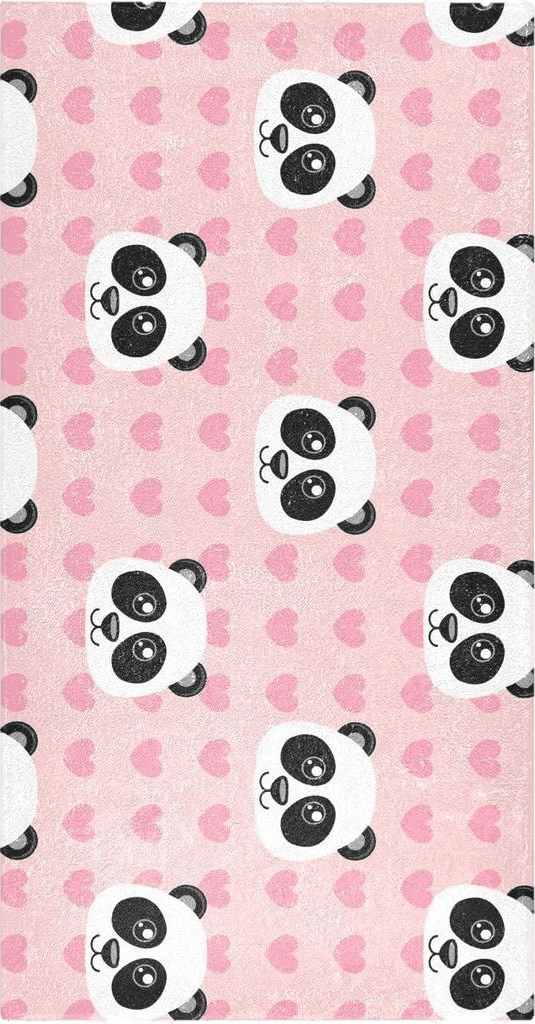 Fluffy Pink Cute Cartoon Panda Pink Bathroom Rugs Fluffy Absorbent Bath Mat Machine Washable Soft Microfiber Shaggy Kitchen Mat Non Slip Carpet Runner for Bathtub Entryway Bedroom Floor