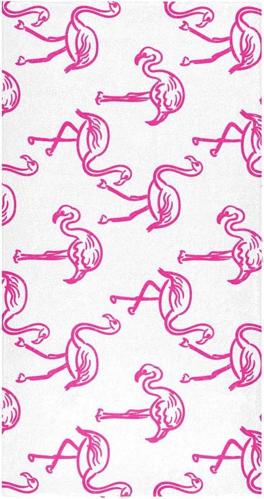 Fluffy Pink Flamingo Pink Bathroom Rugs Fluffy Absorbent Bath Mat Machine Washable Soft Microfiber Shaggy Kitchen Mat Non Slip Carpet Runner for Kitchen Bathroom Bathtub Accessories Decor