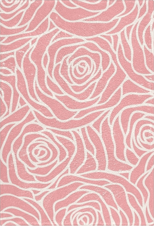 ALAZA Pink Rose Flower Gold Floral U Shape Toilet Bath Mat for Bathroom Contour Rug Carpet, Fluffy & Absorbent Fluffy Absorbent & Machine Washable