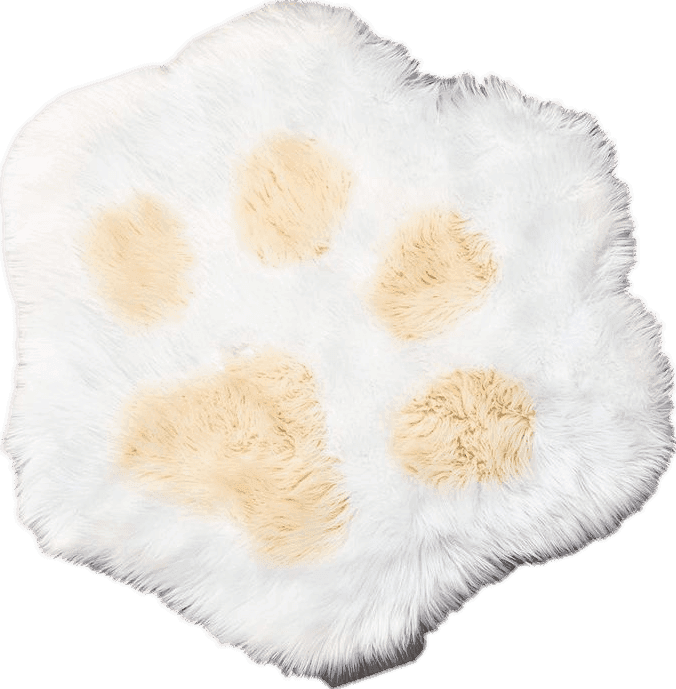 Ashler Ultra Soft Faux Sheepskin Fur Rug, Kids Room Rug, Shaggy Cat Paw Rugs, Non Slip Throw Rug, Fluffy Carpet Bedroom Area Rug, Light Yellow 2.55 x 3 Feet