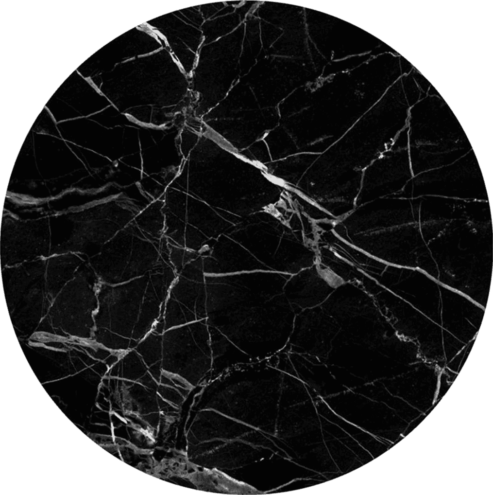 Black Round Area Rug, 3ft, Black and White Marble Texture Circular Floor Mats for Bedroom Abstract Modern Indoor Area Carpets for Living Dinning Room Bedroom Bathroom Modern Home Decorate