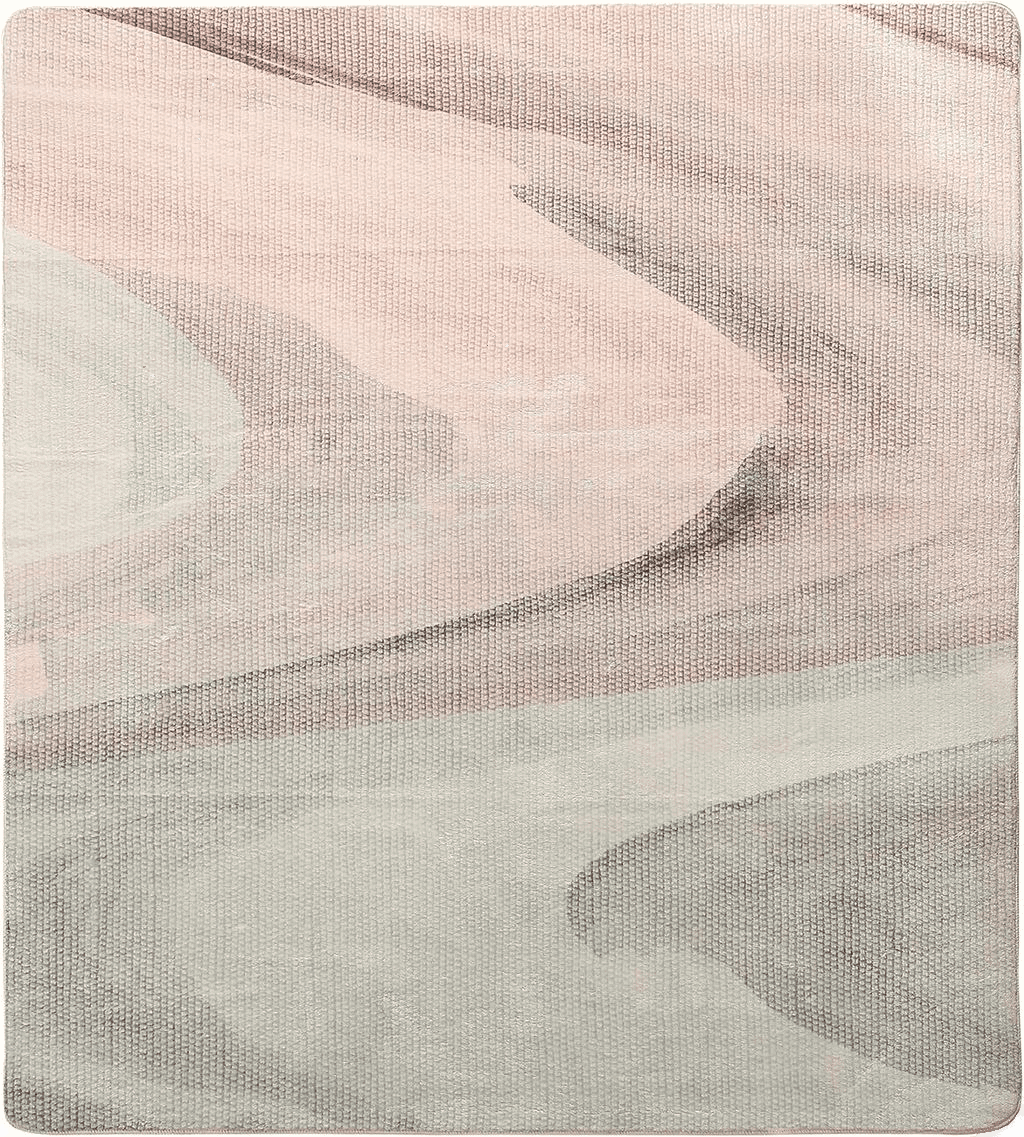 Fluffy 5x7 Cinknots Rug Area Rug Imitation Cashmere Carpet Modern Rugs for Living Room Bedroom Corridor Carpet Soft Non-Slip Rug Indoor Carpet Washable Abstract Carpet (Grey/Pink, 5' 3" x 6' 6")