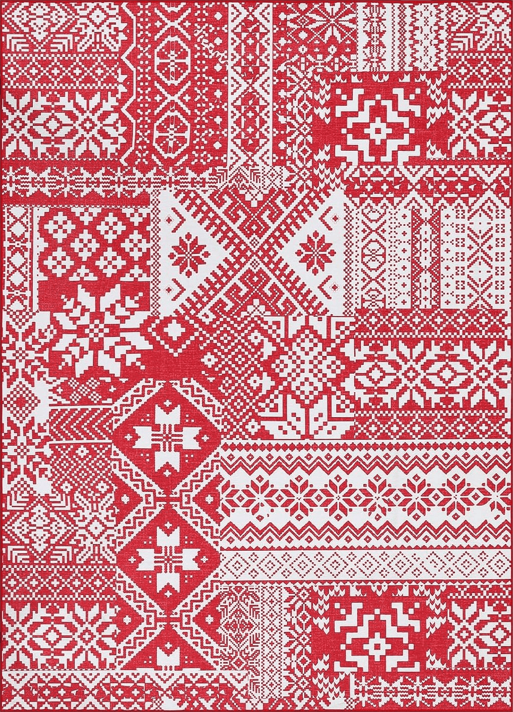 GAOMON Kitchen Mat Christmas Room Decor Door Mat 2x3 Red Rug Washable Rugs Bathroom Rugs Non Slip Entry Mat Bohemian Rug Low Pile Rug 2'x3' Red