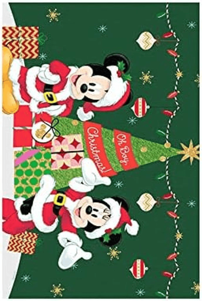 Disney Flagology.com, Doormat, Disney Oh Boy Christmas Mickey and Minnie Doormat - 18" x 30", Outdoor/Indoor, Heavy Duty Recycled Rubber, Non-Slip Backing, Christmas