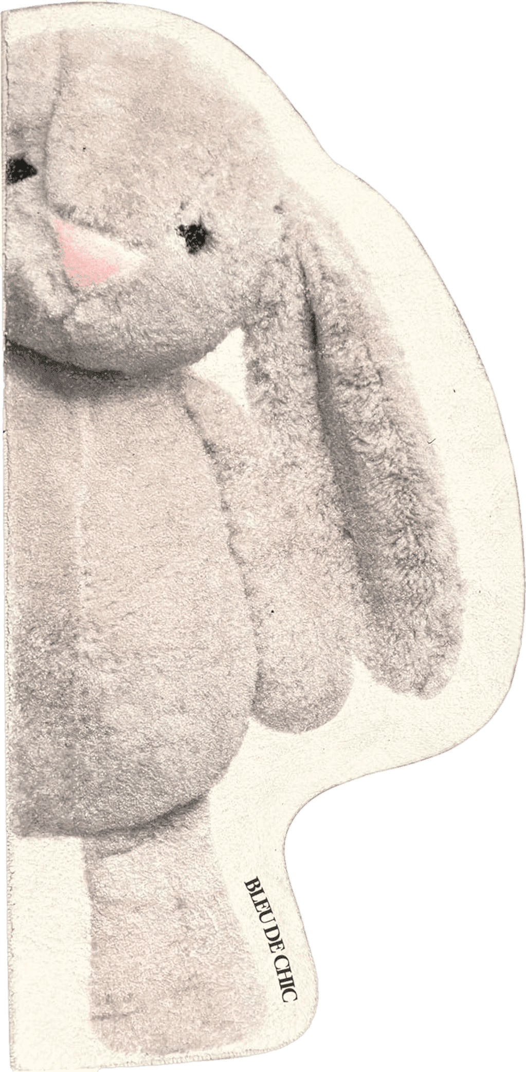 BLEU DE CHIC Peek-A-Boo Small Washable Fluffy Rug for Bedroom, Kitchen, Bath mats, Home Decor 15"x30" (Grey Bunny)