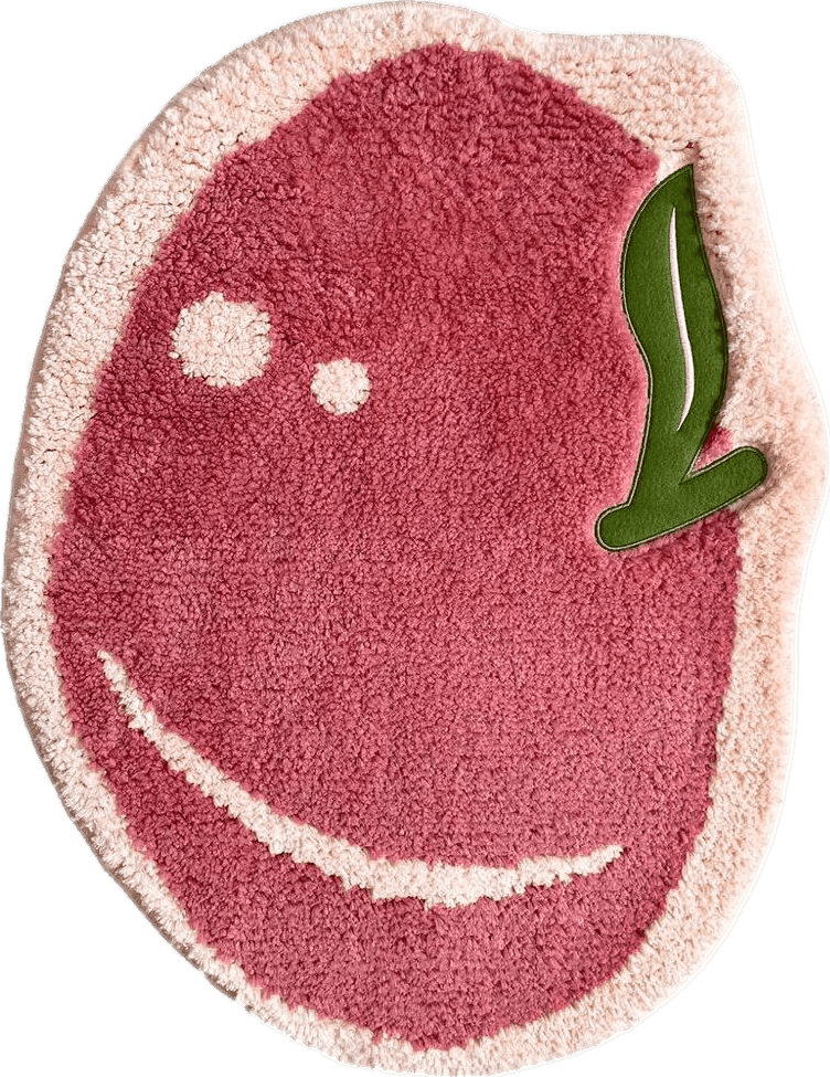 Pink Peach Bath Rug Mat for Bathroom Decor Non Slip Cute Funny Aesthestic Cool Soft Absorbent Plush Coral 24x19 Inch Microfiber Fluffy Shaggy Bath Carpet for Shower Sink Kitchen Washable Drying