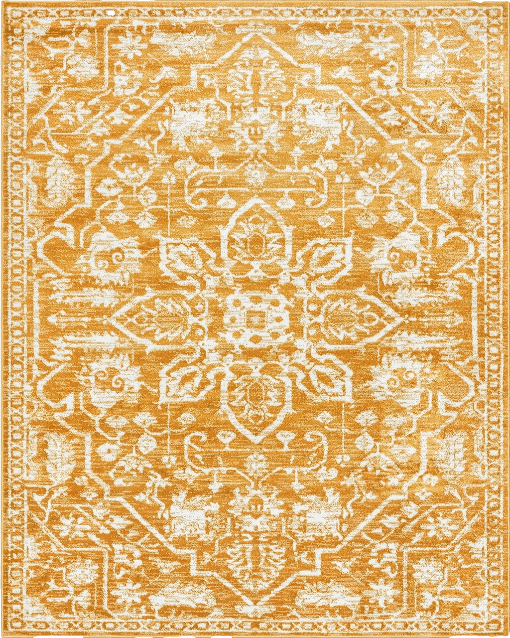 Well Woven Della Gold Vintage Medallion Pattern Area Rug (5'3" x 7'2")