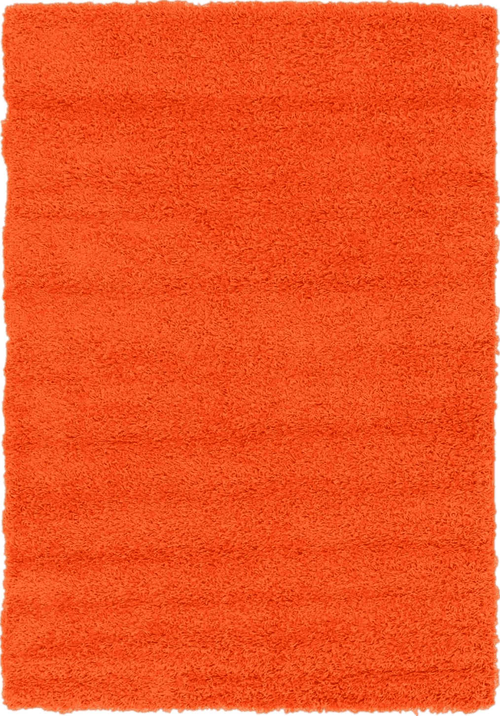 Unique Loom Solid Shag Collection Area Rug (4' 1" x 6' 1" Rectangle, Tiger Orange)