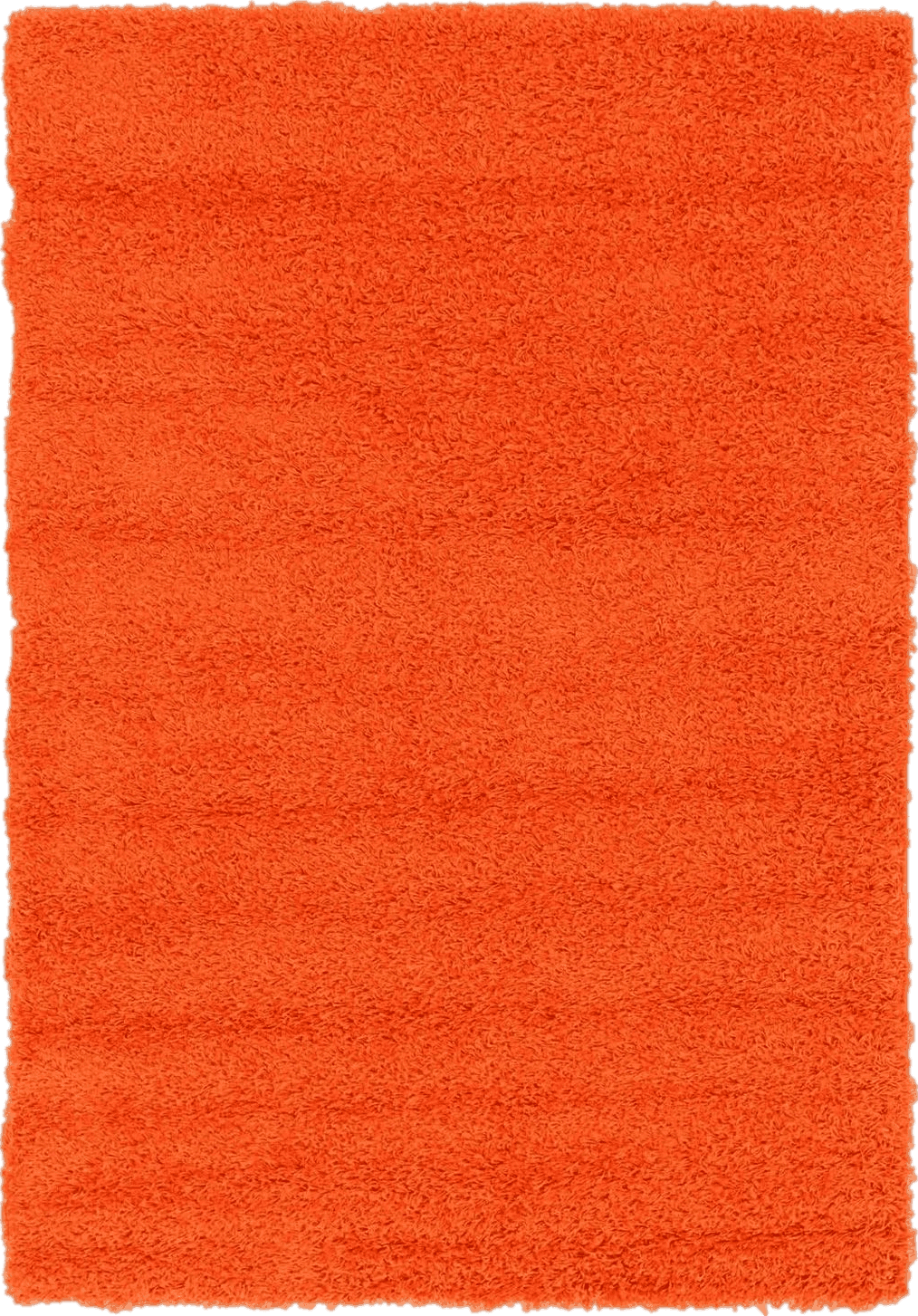 Unique Loom Solid Shag Collection Area Rug (4' 1" x 6' 1" Rectangle, Tiger Orange)