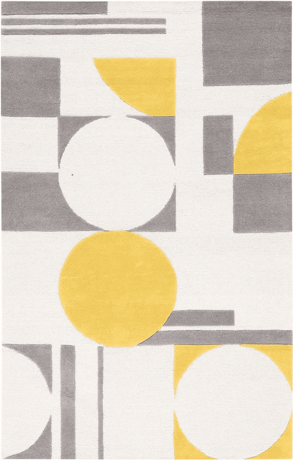 SAFAVIEH Rodeo Drive Collection Area Rug - 8' x 10', Grey & Gold, Handmade Mid-Century Modern Abstract Wool, Ideal for High Traffic Areas in Living Room, Bedroom (RD856D)
