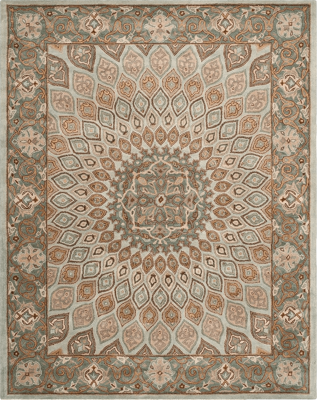 SAFAVIEH Heritage Collection Area Rug - 5' x 8', Light Brown & Grey, Handmade Traditional Oriental Wool, Ideal for High Traffic Areas in Living Room, Bedroom (HG914A)