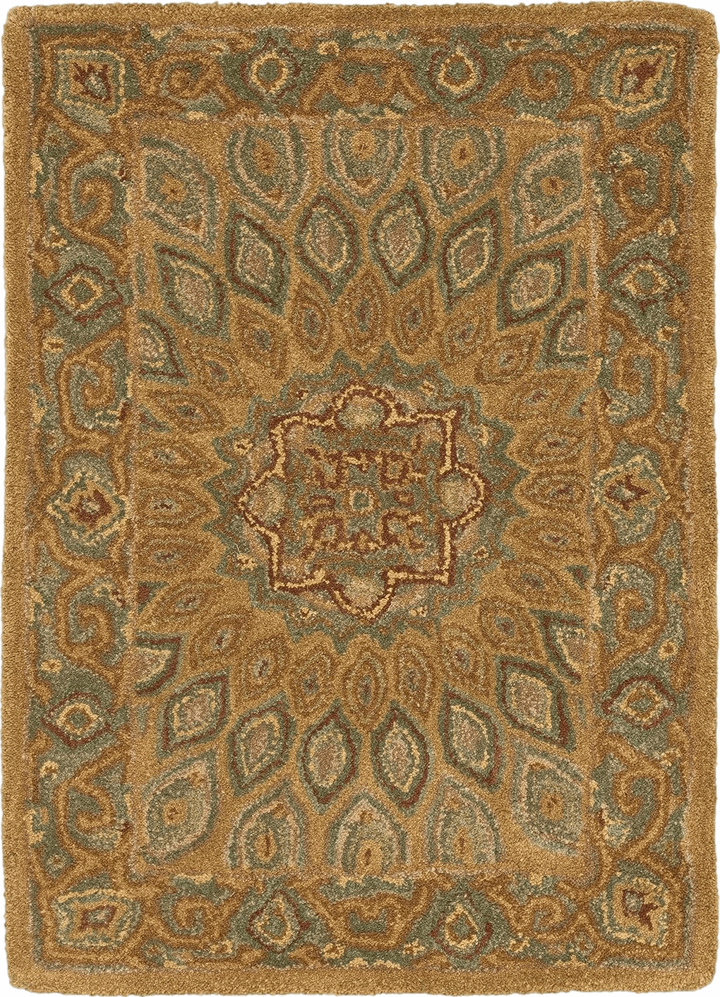 SAFAVIEH Heritage Collection Area Rug - 5' x 8', Light Brown & Grey, Handmade Traditional Oriental Wool, Ideal for High Traffic Areas in Living Room, Bedroom (HG914A)