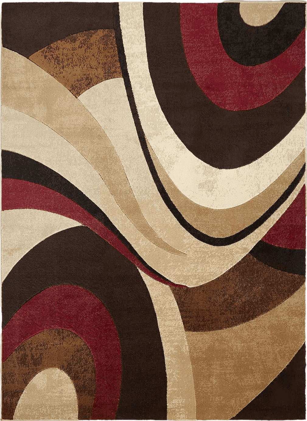 Home Dynamix Tribeca Slade Modern Area Rug, Abstract Brown/Red 39"x55"