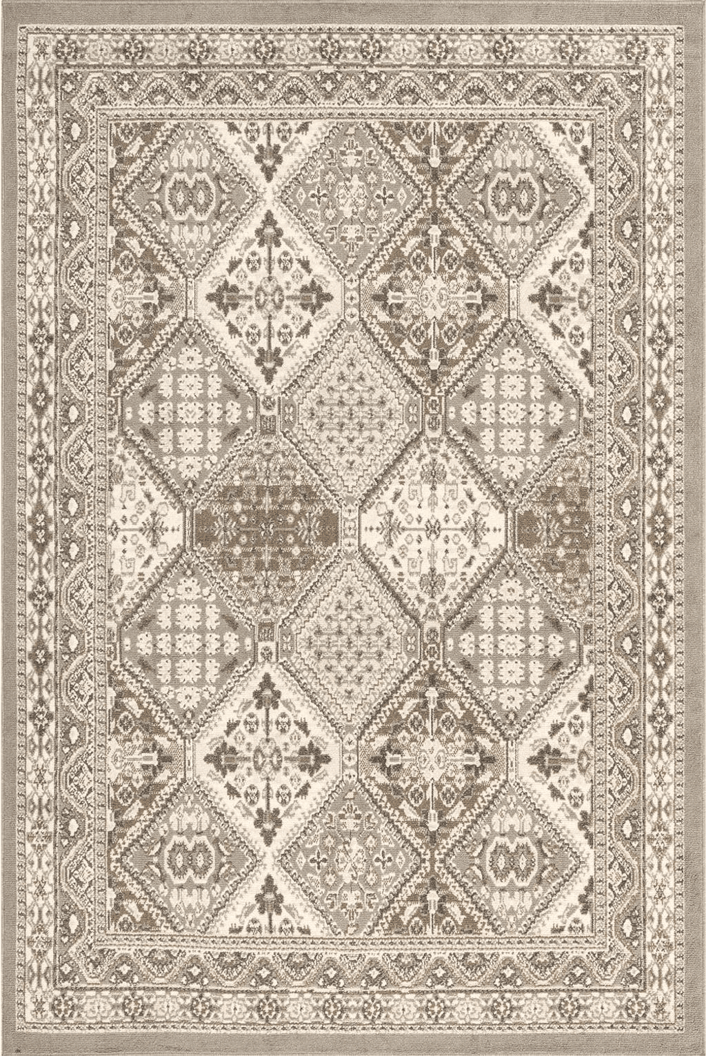 Farmhouse 9x12 nuLOOM Becca Traditional Tiled Area Rug, 9x12, Grey