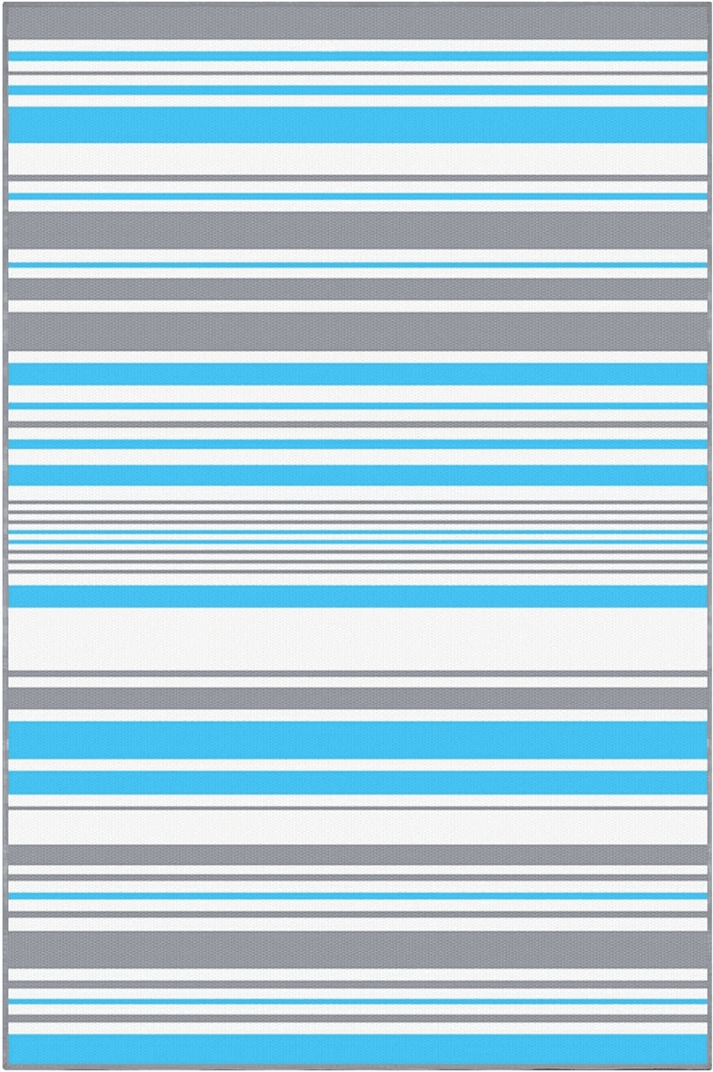 Outdoor Patio Rug Waterproof Camping - Outdoor Rugs Outdoor Carpet, Plastic Straw Area Rug for Patios Clearance RV, Outside Porch Rug Balcony Rug RV Rug Deck Rug for Camper, Blue and White 4x6 ft