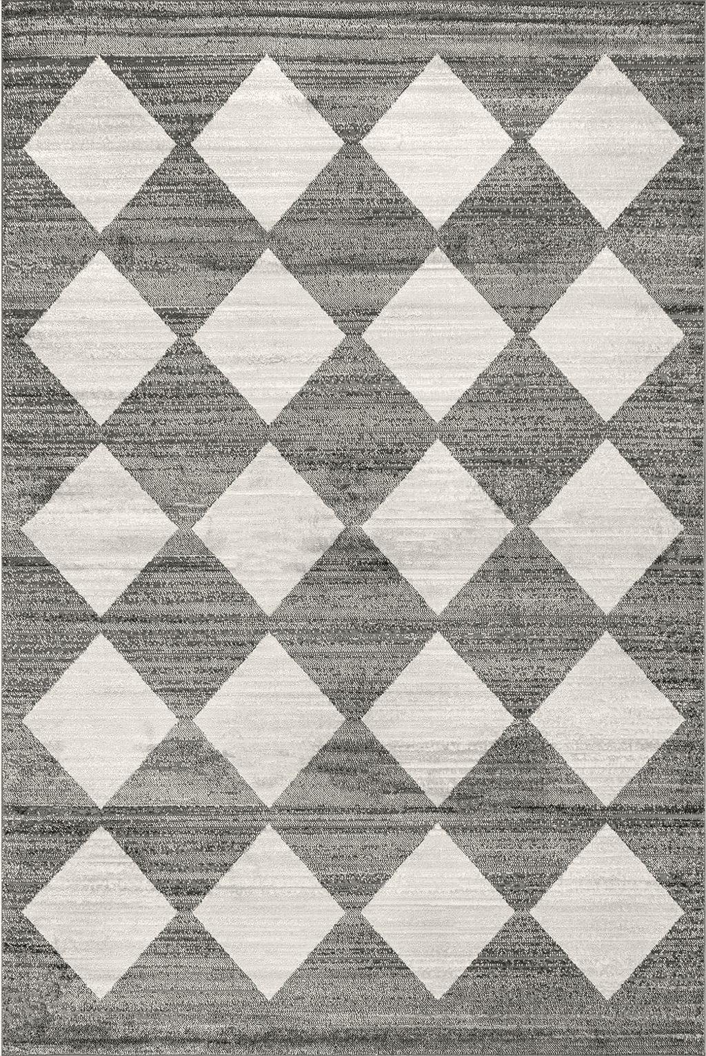 nuLOOM Gianna Contemporary Geometric Checker Tile Area Rug, 4x6, Grey