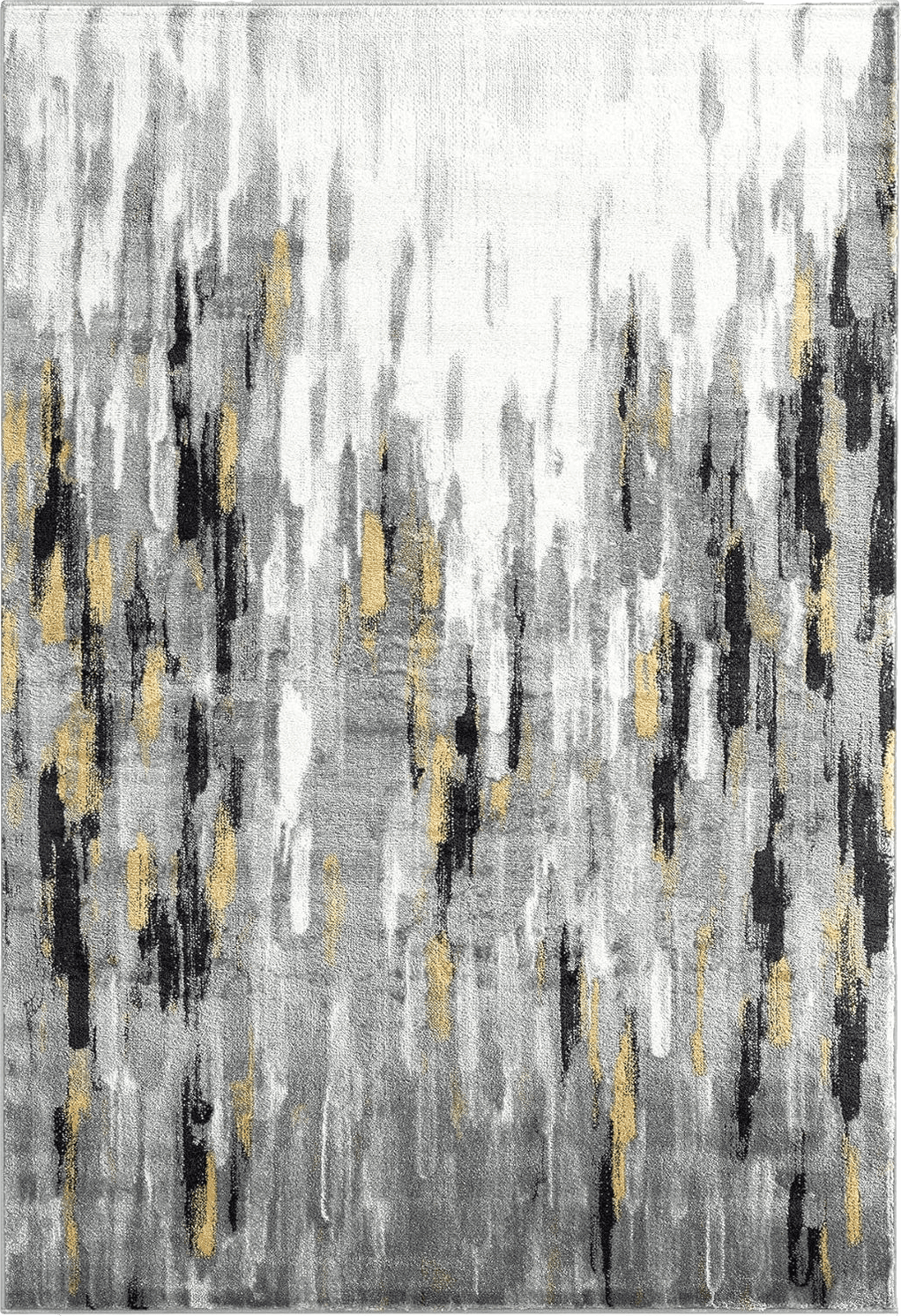 6x9 Abani Porto PRT140C Contemporary Grey and Yellow Abstract Area Rug 6' x 9'