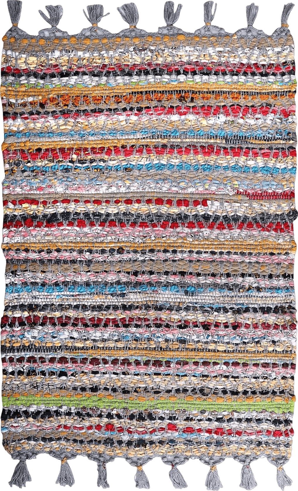 Chindi 100% Cotton Rag Rug 2x3' Washable Multicolor Chindi Rug - Hand Woven & Reversible for Living Room Kitchen Entryway Rug -Multi Color, Farmhouse Rug.