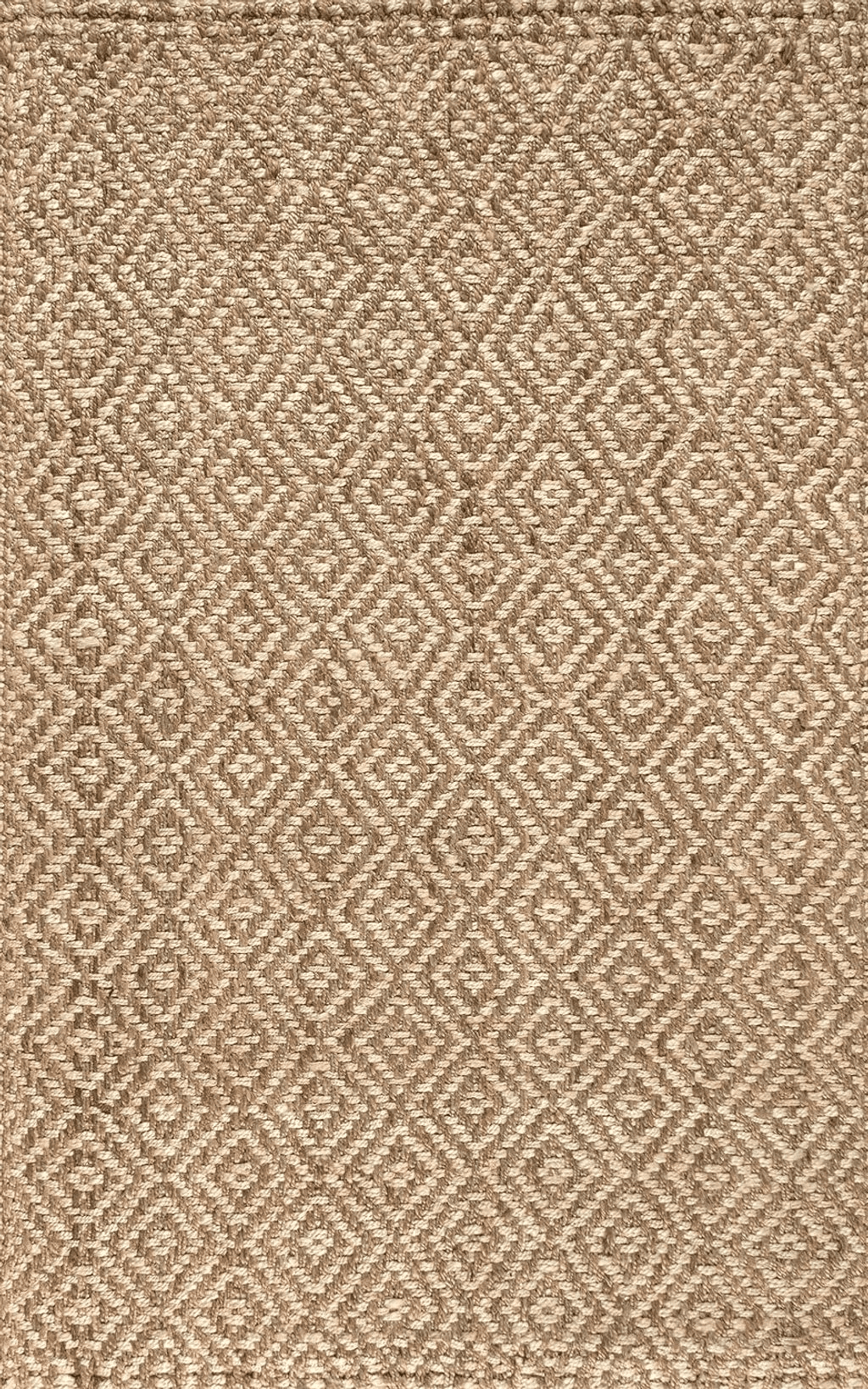 JONATHAN Y NFR100A-8 Hira Hand Woven Diamond Chunky Jute Indoor Area-Rug Bohemian Farmhouse Easy-Cleaning Bedroom Kitchen Living Room Non Shedding, 92" X 120", Natural Color