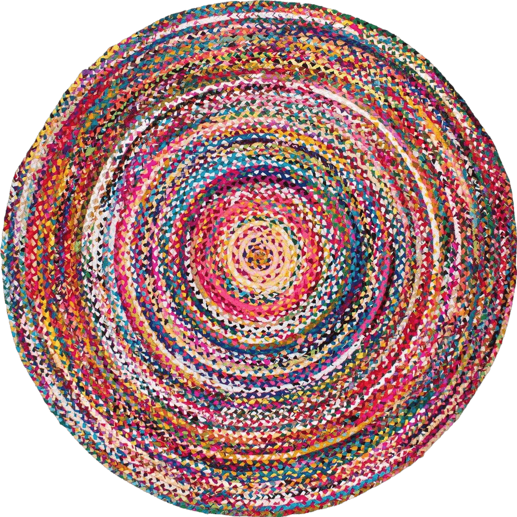 nuLOOM Tammara Bohemian Hand Braided Accent Rug, 4' Round, Multi