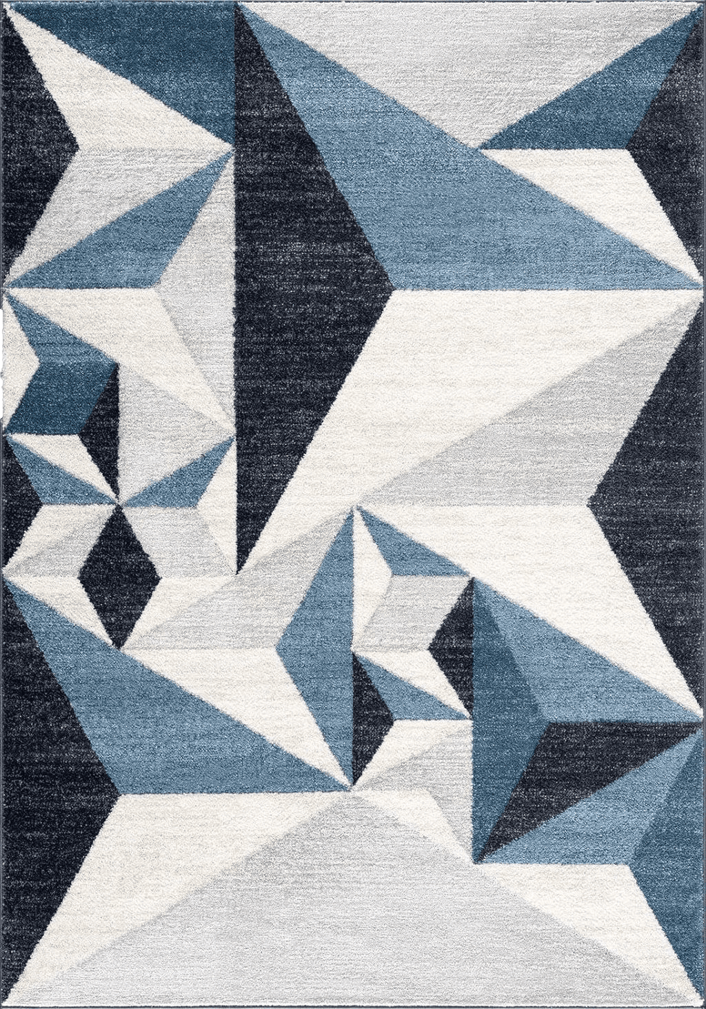 Geometric Blue Abani Rugs Gray and Blue 6 ft. X 9 ft. Contemporary Area Rug with Geometric Triangles. Rectangular Area Rug. Turkish Stain Resistant Area Rug.