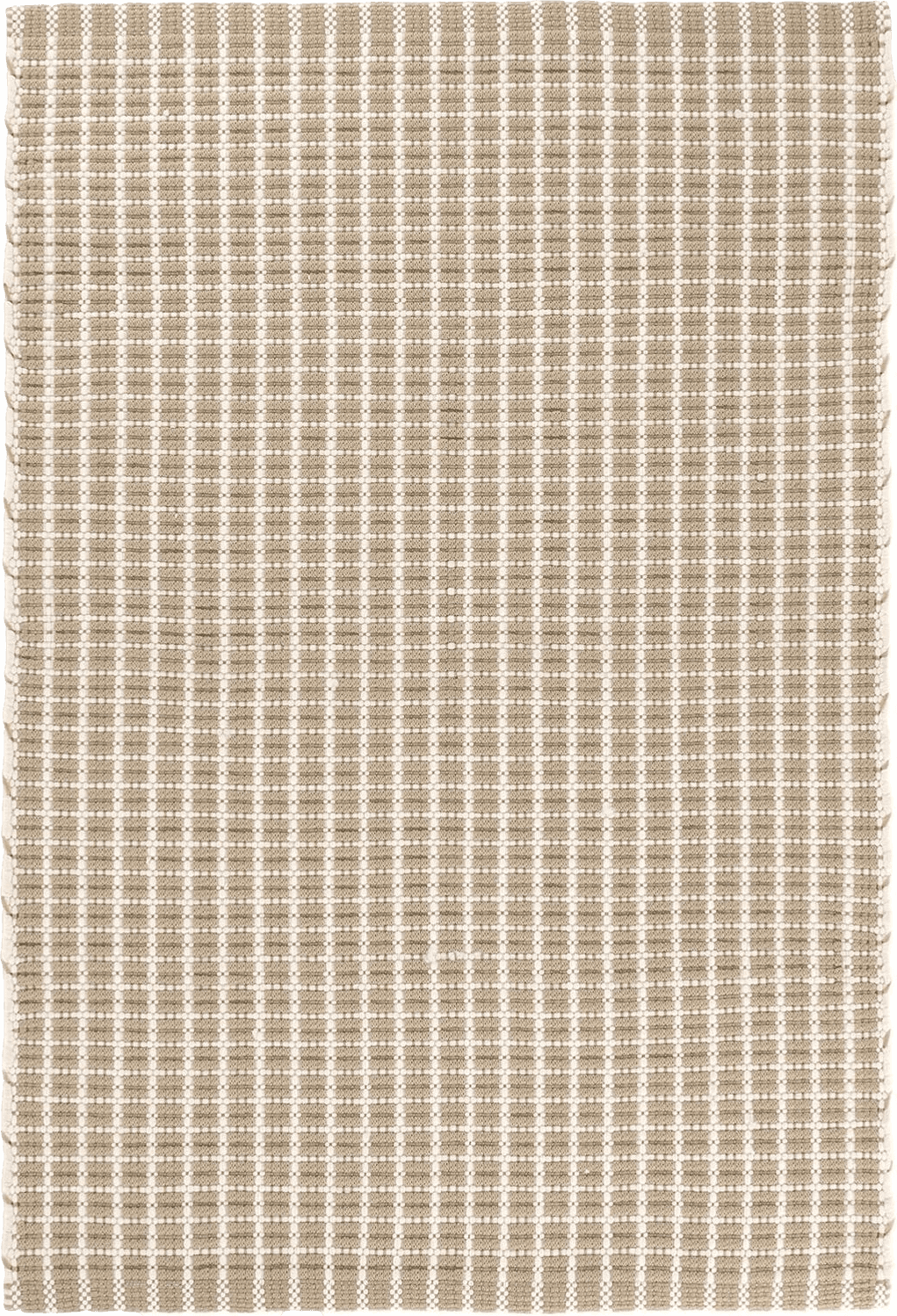 Dash and Albert Gridiron Wheat Handwoven Indoor/Outdoor Rug, 8 X 10 Feet, Neutral Geometric Pattern