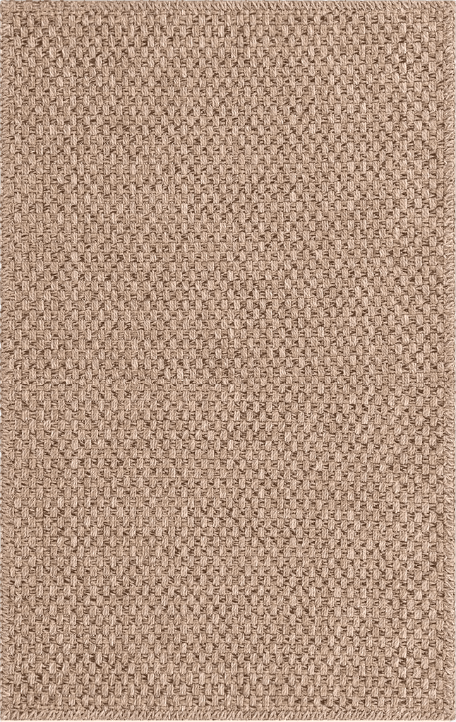 CAMILSON Easy Jute Rug 2x3, Indoor Outdoor Natural Color Farmhouse Area Rugs for Living Room and Kitchen Rug, Solid Boho Woven Design, Easy-Cleaning, Non Slip Washable Outside Carpet (2 x 3)