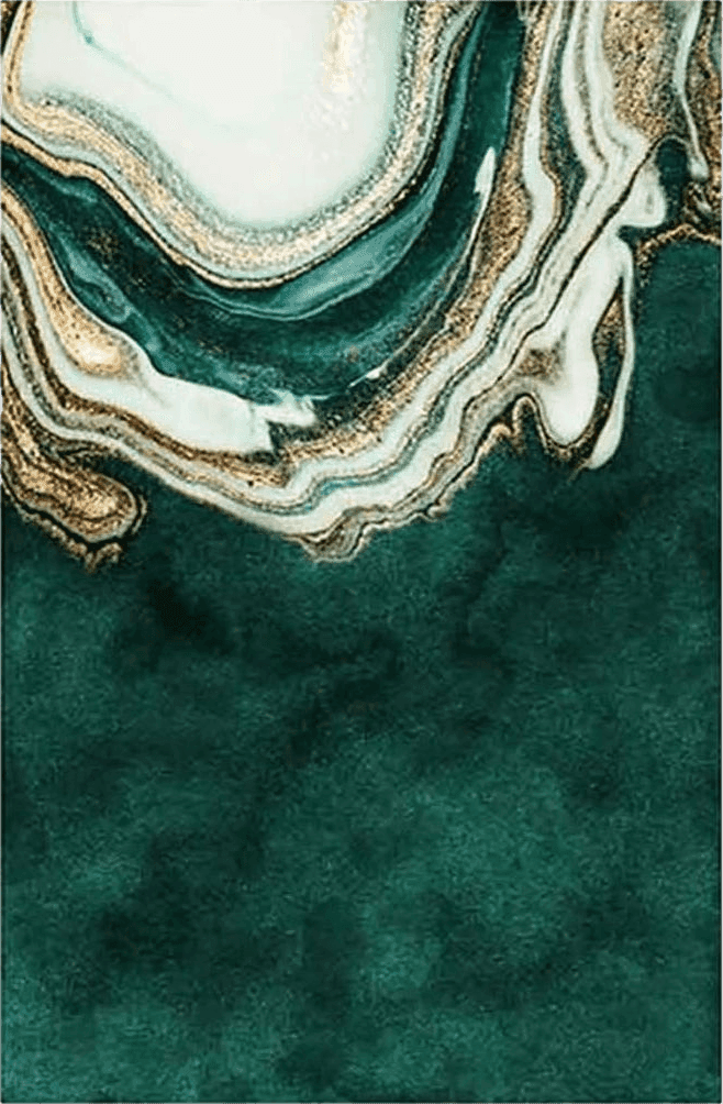 Living Dining Room Abstract Emerald Green Marble Area Rugs Modern Indoor Soft Throw Rug Home Decor Non Slip Carpets,5x8ft