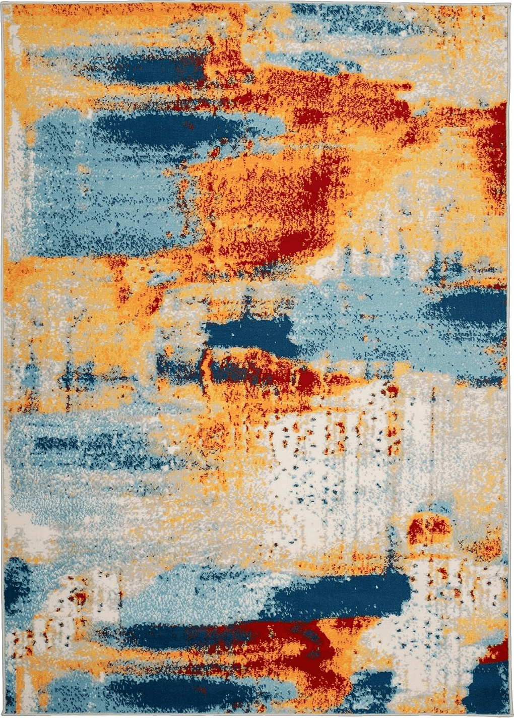 Colorful Multicolor Rugshop Sky Collection Novel Abstract Area Rug 5' x 7' Multi