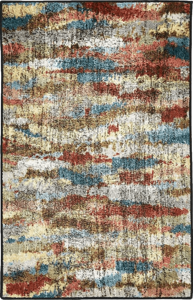 Brumlow Mills Rustic Abstract Bohemian Contemporary Colorful Print Pattern Area Rug for Living Room Decor, Dining, Kitchen , Bedroom or Entryway, 30" x 46", Earthtones