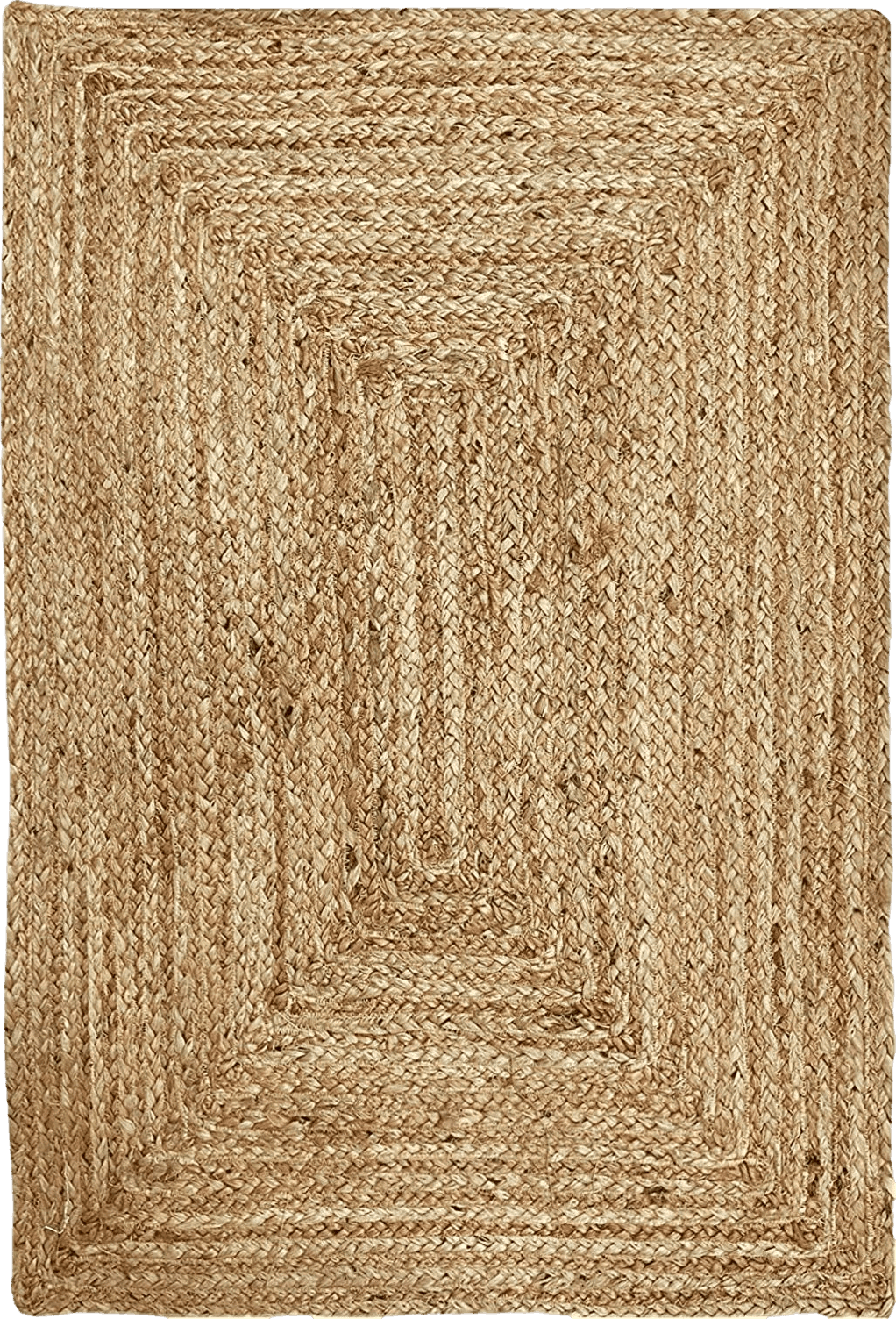 Farmhouse 3x5 KEMA 3X5 Feet Handwoven Jute Braided Area Rug, Natural Yarn - Rustic Vintage Braided Reversible Rectangular Rug- Eco Friendly Rugs for Bedroom, Kitchen, Living Room, Farmhouse