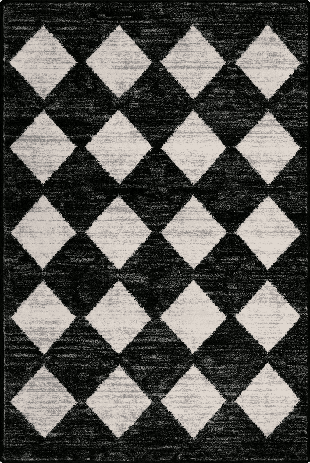 Checkered Beige Lahome Moroccan Trellis Area Rug - 2x3 Printed Small Black Checkered Entryway Rug Non Slip Kitchen Mat, Stain Resistance Indoor Modern Floor Soft Throw Carpet for Front Door Bathroom Sink Bedroom