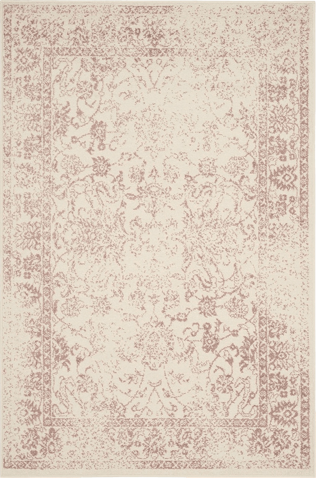 SAFAVIEH Adirondack Collection Accent Rug - 4' x 6', Ivory & Rose, Oriental Distressed Design, Non-Shedding & Easy Care, Ideal for High Traffic Areas in Entryway, Living Room, Bedroom (ADR109H)