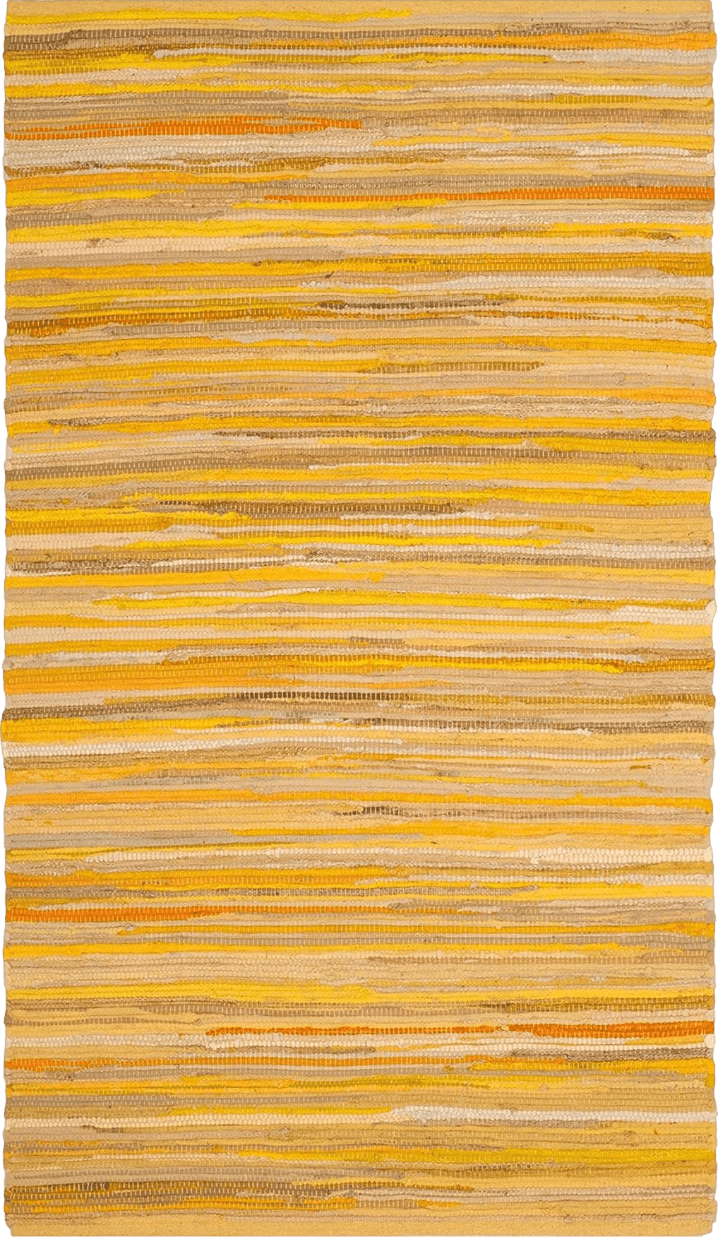 Chindi SAFAVIEH Rag Rug Collection Accent Rug - 3' x 5', Yellow & Multi, Handmade Boho Stripe Cotton, Ideal for High Traffic Areas in Entryway, Living Room, Bedroom (RAR130H)