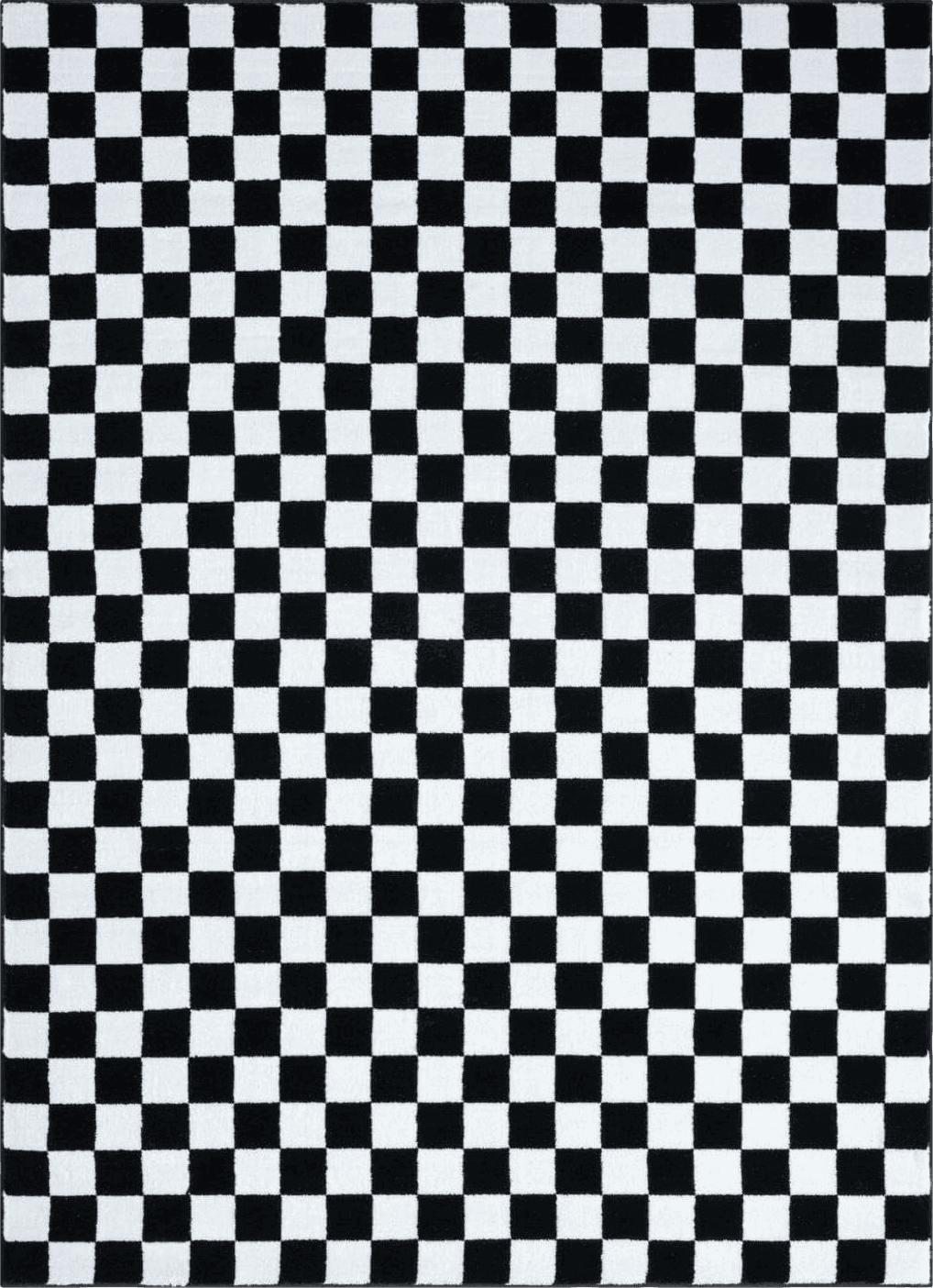 LUXE WEAVERS Geometric Checkered Black and White 5x7 Area Rug, Non-Shedding Modern Living Room Carpet