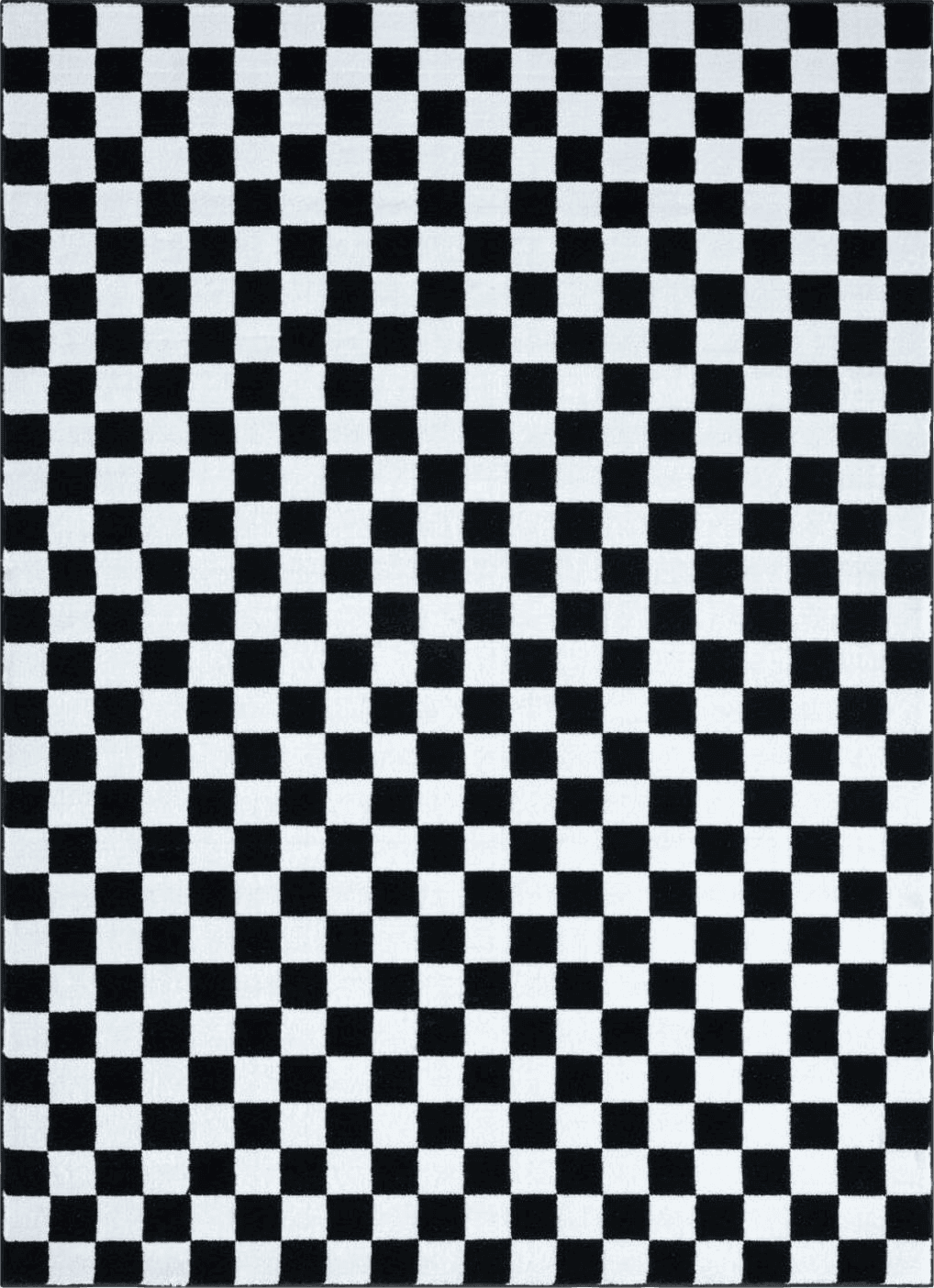 Geometric Black White 8x10 LUXE WEAVERS Geometric Checkered Black and White 8x10 Area Rug, Non-Shedding Modern Living Room Carpet